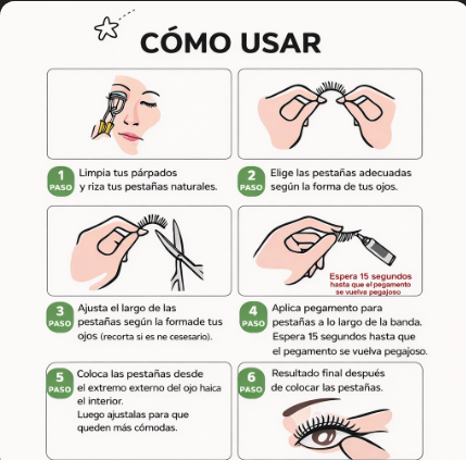 5 Pares de Pestañas Postizas, Estilo K-Pop