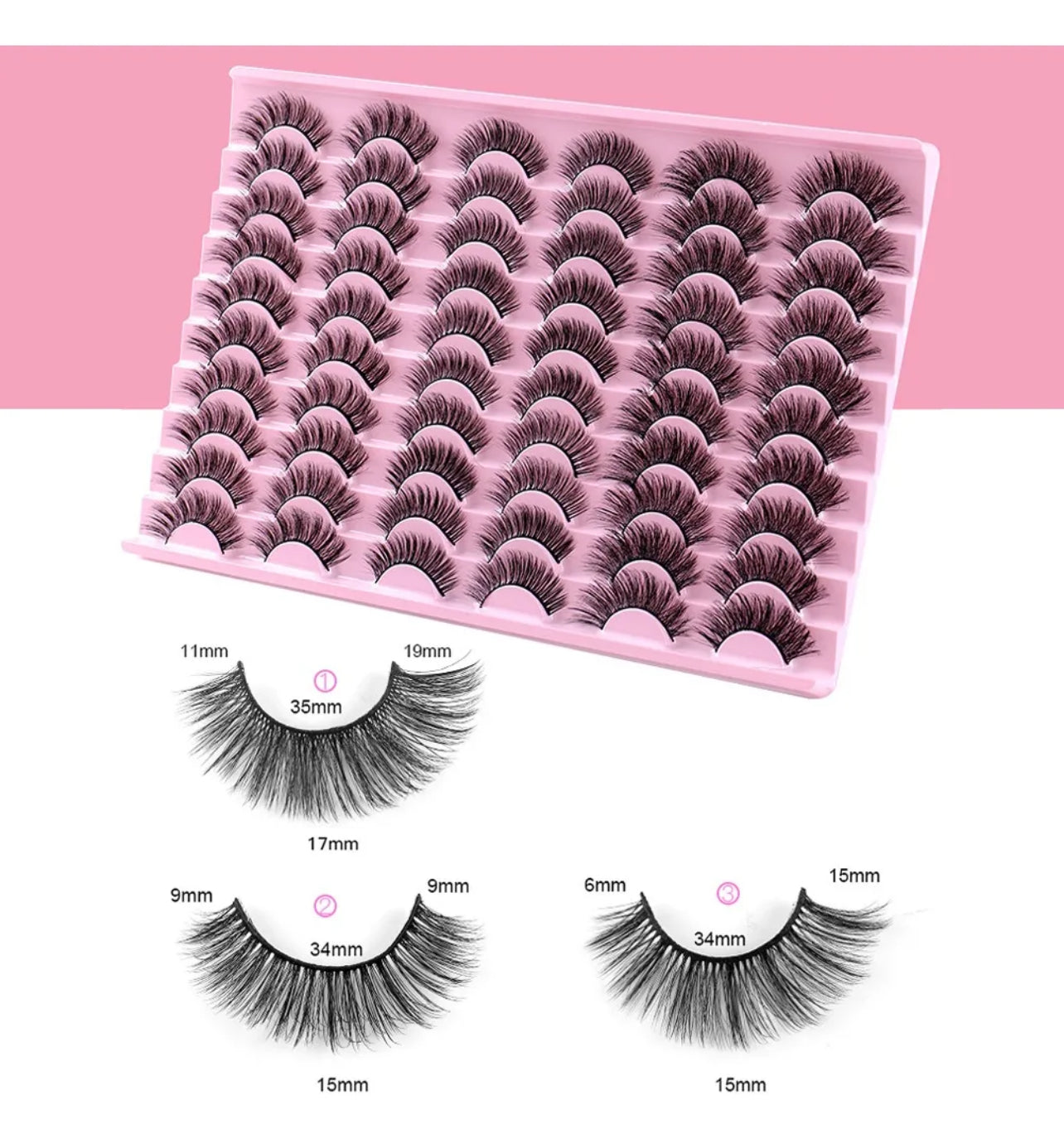 Pestañas Postizas 30 Pares ojos Cosplay