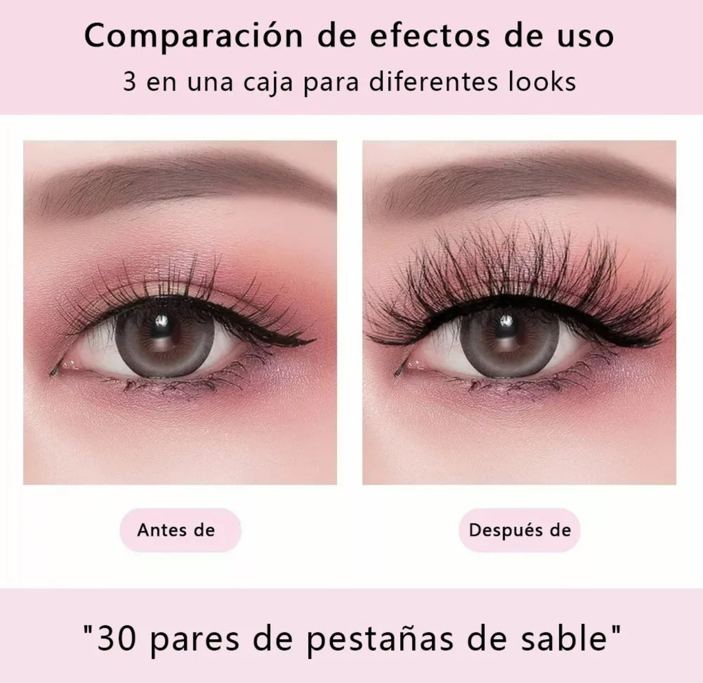 Pestañas Postizas 30 Pares ojos Cosplay