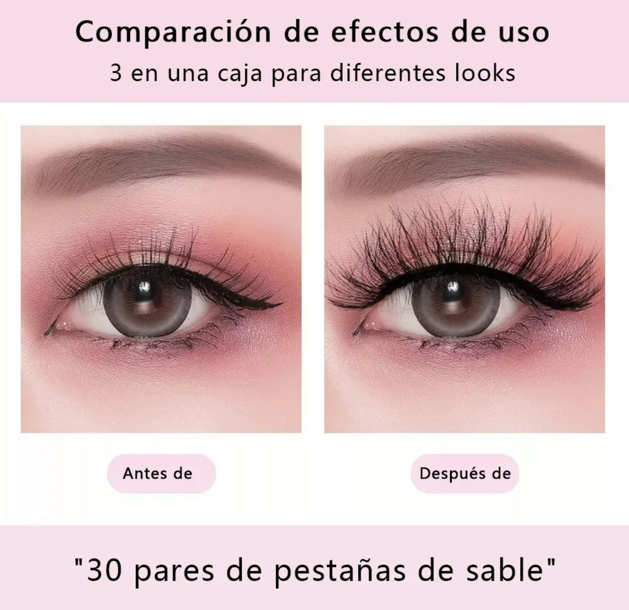 Pestañas Postizas 30 Pares ojos Cosplay