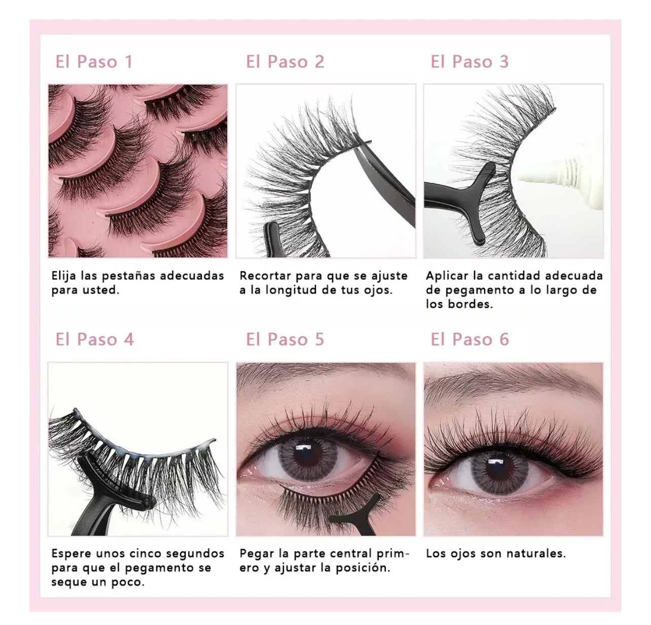 Pestañas Postizas 30 Pares ojos Cosplay